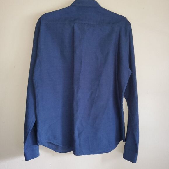 Theory Men´s Zack Ramiro Linen Cotton Blend Button Front Long Sleeve Shirt M - Picture 3 of 11